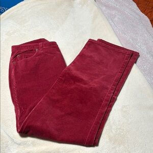 Red corduroy pants